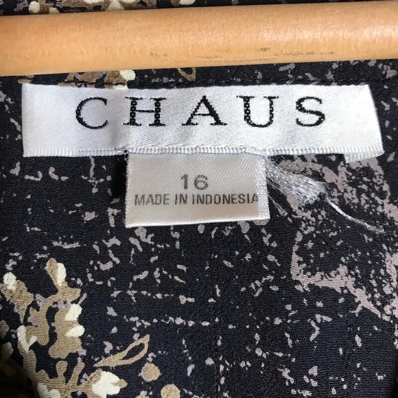 Vintage Chaus Button Front Blouse/ Jacket 16 LS - Picture 7 of 8